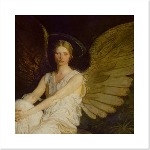 An Angel Lost In Thought Wall Art by StasiaProducts